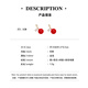 Bai Qixin red acacia earrings imitation zircon earrings for women versatile niche design light luxury high-end temperament new year earrings red acacia earrings a pair