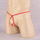 [Confidential delivery] Sexy underwear men's thong men's underwear sexy full transparent T-pants passion free nightclub open large size gay gay men masturbate alternative transparent red one size