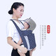 Xin Manyue Baby Strap Summer Traditional Old-style Four-Claw Strap Front-Holding Back-Back Baby Going Out Simple Holding Baby Blue Large Polka Dot Four-Claw Buckle (18-40Jin [Jin equals 0.5 kg]) Upgraded Version