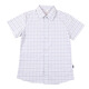 Xiangguotu children's plaid short-sleeved shirt summer pure cotton school uniform tops boys and girls casual shirts for middle-aged and older students class uniforms boys plaid long-sleeved shirts 140cm