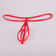[Confidential delivery] Sexy underwear men's thong men's underwear sexy full transparent T-pants passion free nightclub open large size gay gay men masturbate alternative transparent red one size