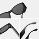 
Lekali sunglasses men and women sunglasses driving internet celebrity taking photos fishing square frame curved new cat eyes showing small retro curved sunglasses [white] + cross button box