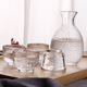 All-purpose Japanese-style glass wine set and wind hammer pattern one pot and four cups household sake pot, white wine cup, wine cup and wine divider