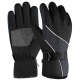 SolarStorm warm gloves for men and women winter windproof thickened cotton riding motorcycle electric car outdoor ski gloves black