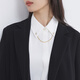 雅戈尔（YOUNGOR）套西上衣女673款双排一粒扣宽松版西服垂感挺括新品商场同款 黑色 M 165/88A
