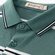 
MAILYARD/Melya Short-sleeved T-shirt Mulberry Silk Business Casual Men's Fashion Lapel T-shirt 753 Green and White Strips M/48