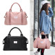 The9 travel bag women's short trip business trip large capacity luggage bag sports fitness bag shoulder pink