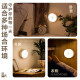 Jingyan mini button touch three-color bedside rechargeable night reading table lamp dormitory reading night light bedroom bed artifact