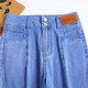Qingqinghua Tiansi Denim pantalones de pierna ancha para mujeres en verano delgada 2025 Nuevos pantalones casuales de primavera y verano Pantalones rectos de Sedming Slimming 6628 Azul claro XL /29 (115-125Jin [Jin equivale a 0.5 kg])
