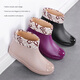 Dong Yixuan short tube rain boots for women fashion adult rain boots mid tube water shoes plus velvet warm non-slip water boots for women rubber shoes waterproof shoes purple 36