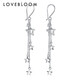 Blooming Love Platinum Earrings PT950 Platinum Ear Hook Earrings Star Tassel Earrings Women's Earrings Earrings Gold Earrings Gold Earrings Approximately 2.49 grams