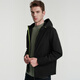 Jinba Men's Automne et Hiver Hooded Color Youth Youth Simple Style Courte courte nkde3878 Black L