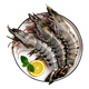 Mr. Fishman's domestically produced live frozen black tiger shrimp, net weight 1.8 Jin, equal to 0.5 kg, 36-45 pieces, salt-frozen single-frozen fresh shrimp, barbecue prawns