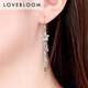 Blooming Love Platinum Earrings PT950 Platinum Ear Hook Earrings Star Tassel Earrings Women's Earrings Earrings Gold Earrings Gold Earrings Approximately 2.49 grams