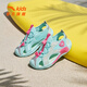 ANTA Children's Sandals Girls Beach Shoes 2026 Summer New Baotou Breathable and Comfortable Outdoor Frame Shoes Mint Blue/Silver-2 33