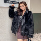 Salian fur women's winter clothing women's new style parka imitation mink fur one-piece foreign style light luxury women's winter short coat women's black M (95-105Jin [Jin equals 0.5 kg])