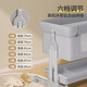 Trimigo (Thaimei Gao) Baby Kinderbett gespleißtes Bett faltbares Neugeborenes Kinderbaby Kinderbaby Shaker mit Windel Tisch hellgrau Windel Tisch + Matratze + Matratze + Moskitonetz Kissen Spleiß großes Bett Baby faltbares Bett beweglich