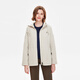 AIGLE full zipper fleece jacket POLARTEC outdoor warm lock hooded girl dark mink apricot color BE653 38 (165/88A)
