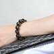 Jiang Jinyue Obsidian Six-Syllable Great Ming Curse Bracelet Women's Six-Syllable Mantra Proverbs Single-Circle Male Crystal Buddha SN9898 16MM Diameter