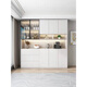 Yu Mengxindi sideboard wine cabinet integrated with high wall cabinet modern simple living room storage cabinet light luxury cabinet storage cabinet storage cabinet storage model 15280*40*220 pack installation