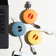 Shuyu Rundschreiben Rotatable Data Kabel Organizer Desktop -Speicherbox Netzkabel Ladekabel Kopfhörer Festdraht -Wickelgerät Blau