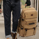 Trendy Generation Rucksack für Männer mit extra großer Kapazität Geschäfts Reisebag Canvas Herren Rucksack Rucksack Outdoor -Gepäcktasche Bergstasche Khaki große Größe [Erweiterbare Kapazität 80 l + Schuhbehälter]