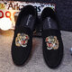 Tianguang old Beijing cloth shoes spring and autumn small-size bean shoes male student Korean style trendy society spirit guy versatile lazy shoes 829 black 42