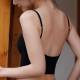 Yu Zhaolin [2 pieces] Beautiful back camisole for women with chest pad all in one internet celebrity big U wear outside and inside bottoming bra tube top underwear black + white one size fits all