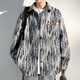 
Liangzi Fatty Large Size Denim Jacket Men's Spring and Autumn Baseball Clothes Trendy Brand Denim Jacket Loose Large Size Set Jacket Men A001-J683 Black 5XL 205-240Jin [Jin equals 0.5 kg]