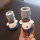 Rabbit Big Wen Baby Shoes 0-1 Years Spring and Autumn Soft Sole Toddler Shoes to Prevent Loss of Newborn Baby 0-6-12 Months Shoes and Socks Not Falling Blue Sheep Shoes and Socks 1 pair, average size, inner length 12.0cm (0-12 Months is recommended)