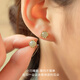 Jianlu Hotan Jade Silver Earrings for Women Simple Temperament High-end Earrings Jewelry Mother's Birthday New Year Gift for Mom