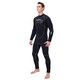 SLINX 5mm one-piece wetsuit for men and women, thickened suede lining, warm and cold-proof suit, swimsuit, surf suit, jellyfish suit, black men's XL men's