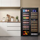 Bacchus wine cabinet double door 150 bottles thermostat cabinet commercial household tea champagne whiskey ice bar cabinet built-in wine storage living room refrigerator villa four temperature - left drink type + right hanging cup type 416L
