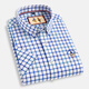 Shirt à manches courtes de Laflanger pour l'été Nouveau Coton Plaid Business Casual Shirt Men d'âge moyen du haut D2629 40 (adapté à 135-145jin [Jin est égal à 0,5 kg]))