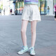 Vous avez 1 point de filles shorts pour les filles pour les enfants minces à la mode et polyvalente à l'extérieur de l'extérieur blanc pantalon pour enfants de taille moyenne 1429 blanc 160