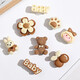 QYCKABY Cave Shoes Accessories Girls' Outdoor Shoes Flowers DIY Adaptive Shoes Buckle Cute Three-dimensional Handmade Decorative Buckles Removable Transparent Little Cute 1 piece Whole pack of dripping plastic