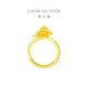 Chow Tai Fook rose gold open ring (labor cost 180) about 7.05g EOF1093