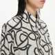 JNBY/Jiangnan cloth spring and summer shirt dress loose printed lapel shirt casual jacket for women 5N4G13820 973/Mi black two-color S