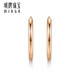 Ming brand jewelry red and yellow 18K gold versatile color gold plain hoop small earrings earrings for gift women CSH0284 pricing about 0.66-0.87 grams K red style CSH0284