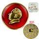 
The Mao Master's Magnificent Brooch Pin-buckle Style, Grandpa Mao Leader Great Man Men and Women's Commemorative Characters Avatar Badge Organic Glass Classmate Party Burgundy Clothes Accessories Badge Needle Diameter 2.5CM-Card Head Bag Pack