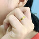 Craftsman gold ring for men and women 999 solid gold hammer pattern simple ring couple style tail ring wedding ring gift can be engraved No. 20 gold weight about 4 grams face width about 3.5mm