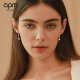 APM MONACO小巧水滴耳环S925银耳饰女AE13757OX 银色