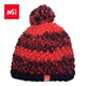 觅乐（MILLET）羊毛帽女登山滑雪保暖防风美丽奴针织帽子MIV8155 深蓝/橘黄-9889 均码