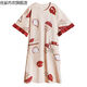 Dolinko großgröße Pyjamas für Frauen 200 Jin [Jin gleich 0,5 kg] Frühlings- und Herbst-Nachthemd für Frauen Sommer loser Fett MM plus Fett plus große schwangere Frauen Fett Schwester Pyjamas F6626 4xl (180-200 Jin [Jin gleich 0,5 kg]))