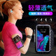 AONIJIE running mobile phone arm bag men's and women's sports armband outdoor cycling fitness arm bag wrist bag Apple Huawei Xiaomi Samsung black 6-inch two-pack