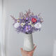 Aiman (Aiman) Leichte Luxus nordisch natürliche getrocknete Blumen Bouquet von unsterblichen Sternen Rosen Ins Style Home Dekoration getrocknete Blumen Bag Geschenk A841S Bouquet mit Flasche