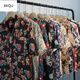 Bkqu2023 Hong Kong Style Vintage Flower Blume kurzärmeliges Hemd männliches Paar Sommer Retro Trendy Brand Kubaner Kragen Hawaiian Loose X675 Black M.