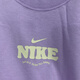 Nike (NIKE) short-sleeved T-shirt women's 2025 summer new sportswear knitted breathable round neck top HF6180-133 pure cotton HF6180-517 purple L