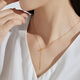 Chow Tai Fook SOINLOVE minimalist ins style necklace Y-shaped clavicle chain 18k gold necklace VE166 45cm