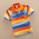 Ropa para niños Camiseta de manga corta Camiseta de verano para niños Camiseta de polo de rayas de solapa de solapa para niños nuevos de manga media